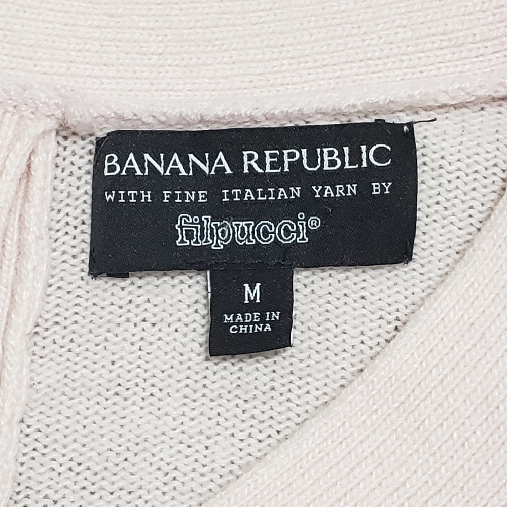 Banana Republic Womens Filpucci Button Back Sweater Medium Pink Wool Cashmere - Picture 7 of 13